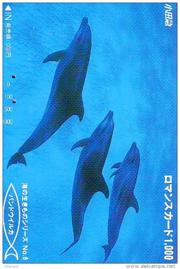 Carte Prépayée  Japon  * DAUPHIN * DOLPHIN (911) Japan PREPAID CARD * DELPHIN * GOLFINO * DOLFIJN * - Dolphins