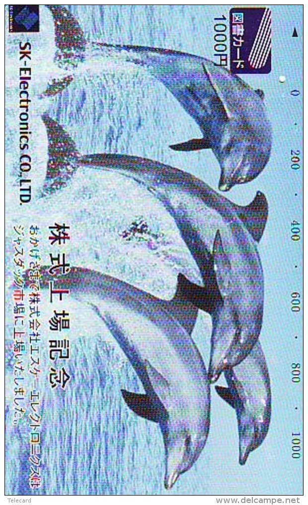 Carte Prépayée  Japon  * DAUPHIN * DOLPHIN (913) Japan PREPAID CARD * DELPHIN * GOLFINO * DOLFIJN * - Delphine