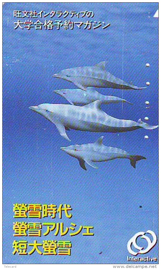 Télécarte Japon * DAUPHIN * DOLPHIN (922) Japan () Phonecard * DELPHIN * GOLFINO * DOLFIJN * - Delfini