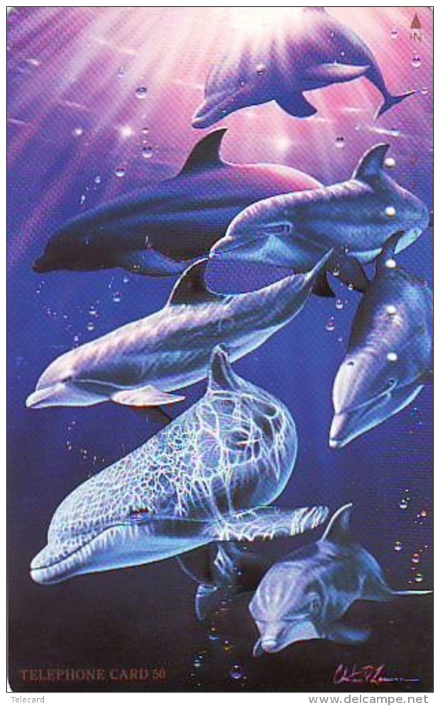 Télécarte Japon * DAUPHIN * DOLPHIN (923) Japan () Phonecard * DELPHIN * GOLFINO * DOLFIJN * - Dolfijnen