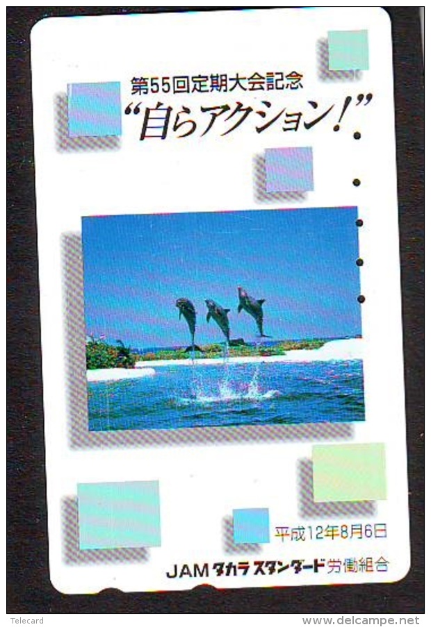 Télécarte Japon * DAUPHIN * DOLPHIN (939)  Japan () Phonecard * DELPHIN * GOLFINO * DOLFIJN * - Delfines