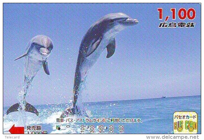 Télécarte Japon * DAUPHIN * DOLPHIN (950)  Japan () Phonecard * DELPHIN * GOLFINO * DOLFIJN * - Delfines