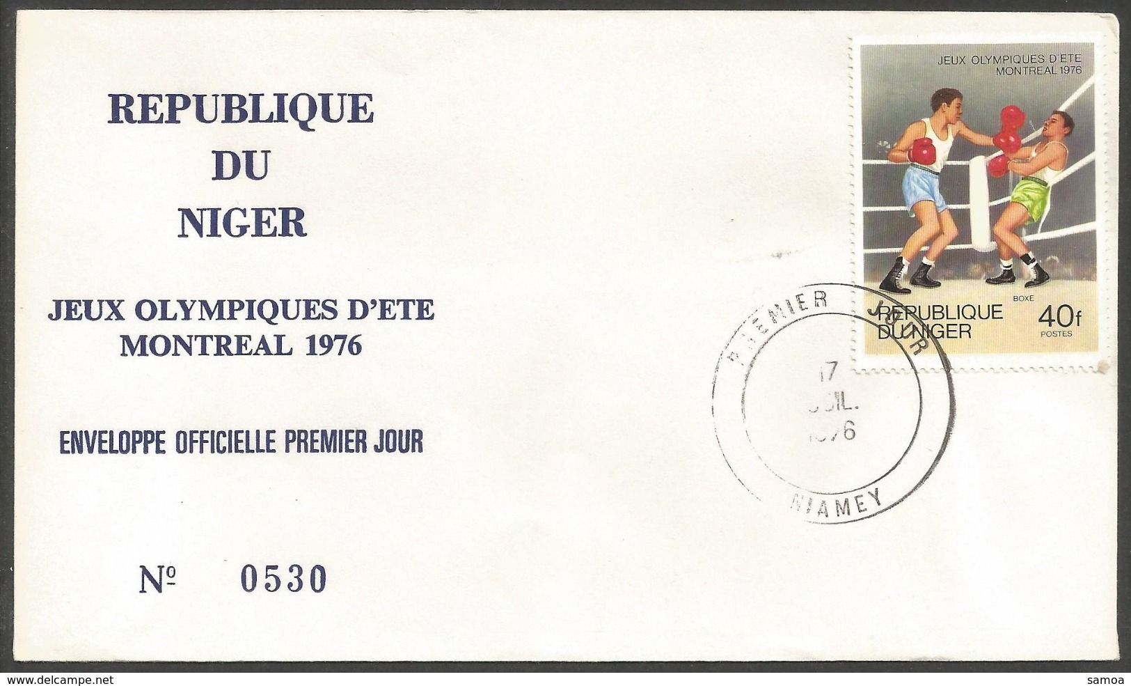 Niger 1976 364 FDC Boxe Jeux Olympiques Montréal - Niger (1960-...)