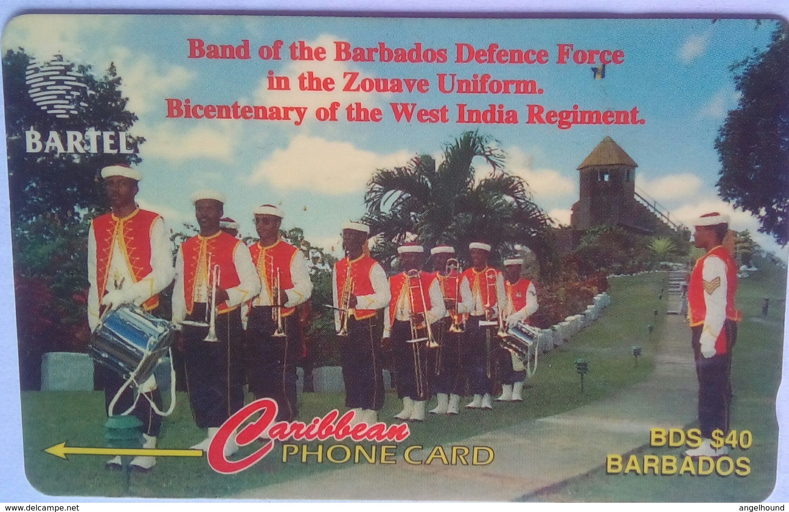 88CBDA  B$40 Defense Force Band With Slash C/n - Barbades