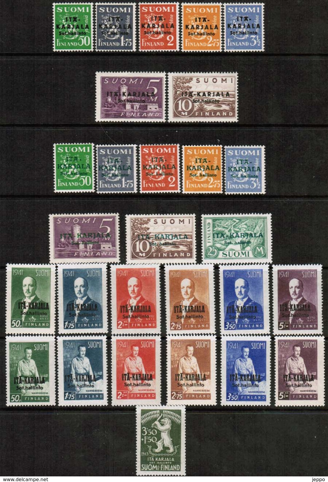 1941 Finland, Itä-Karjala (East Carelia) 1 - 28 Complete Set **. - Emisiones Locales