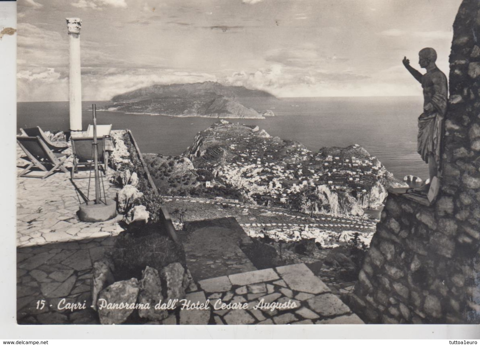 Capri Napoli Panorama Dall'hotel Cesare Augusto No Vg  Gg - Napoli