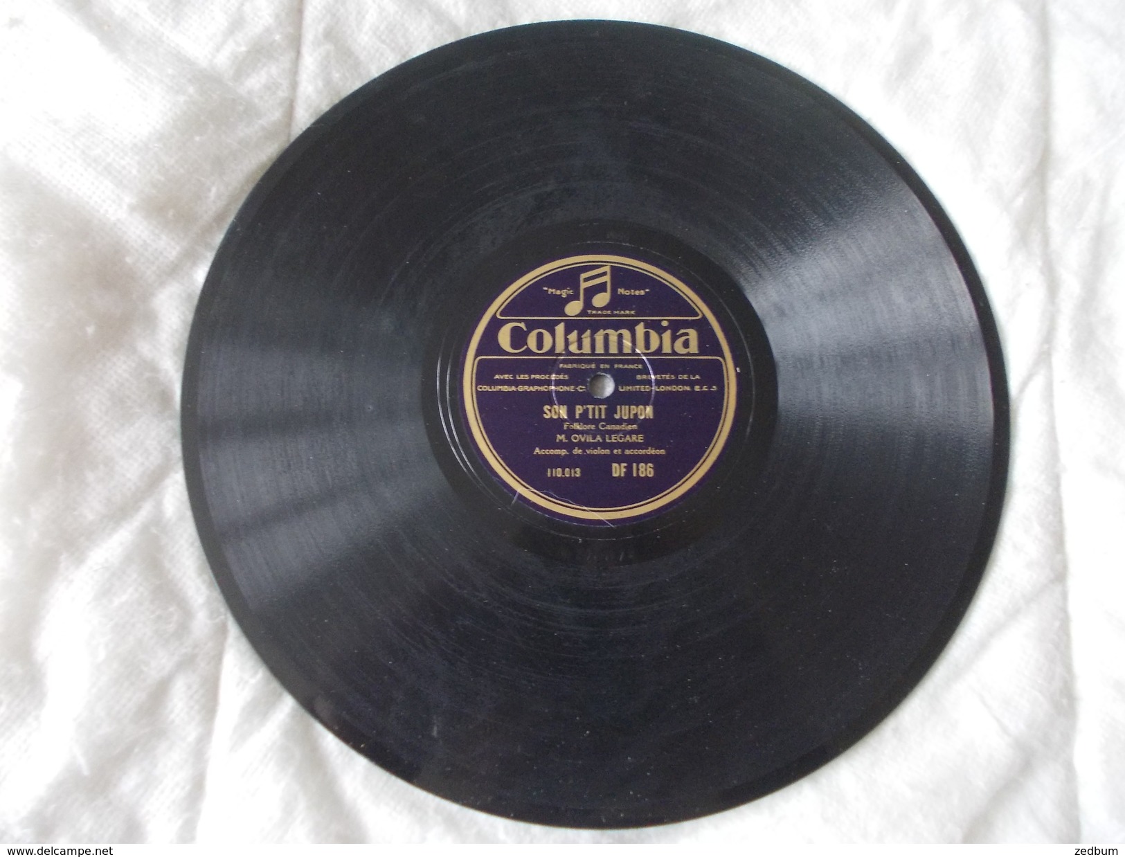 78T - Son Voile Qui Volait Et Son P'tit Jupon Par Ovila Legare - 78 Rpm - Gramophone Records