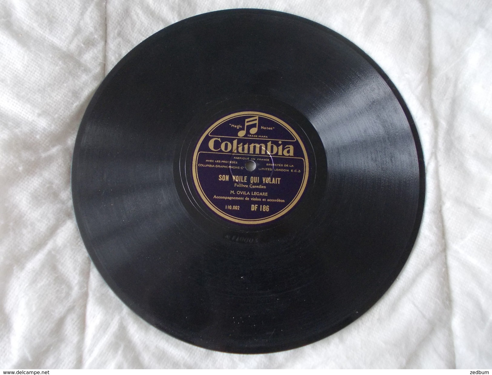 78T - Son Voile Qui Volait Et Son P'tit Jupon Par Ovila Legare - 78 Rpm - Gramophone Records