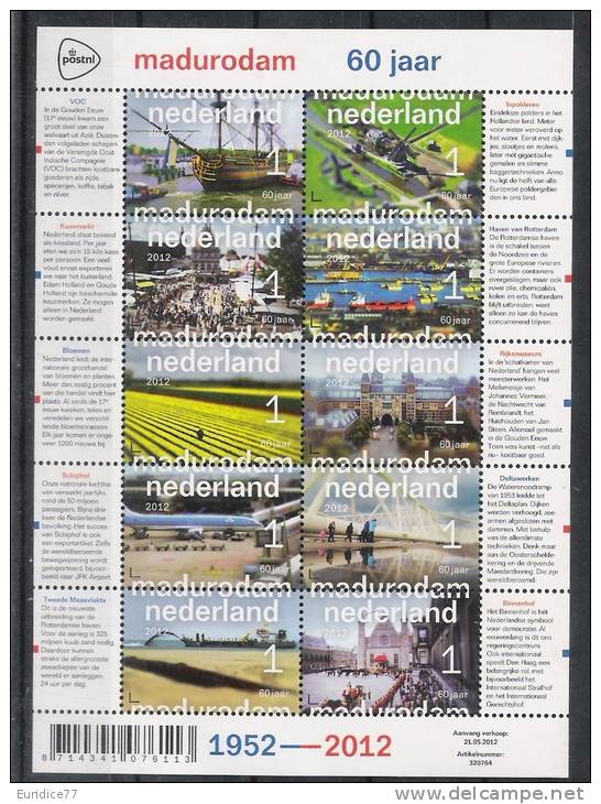 Netherlands Pays Bas Holland 2012 - Madurodam Souvenir Sheet Mnh - Nuevos