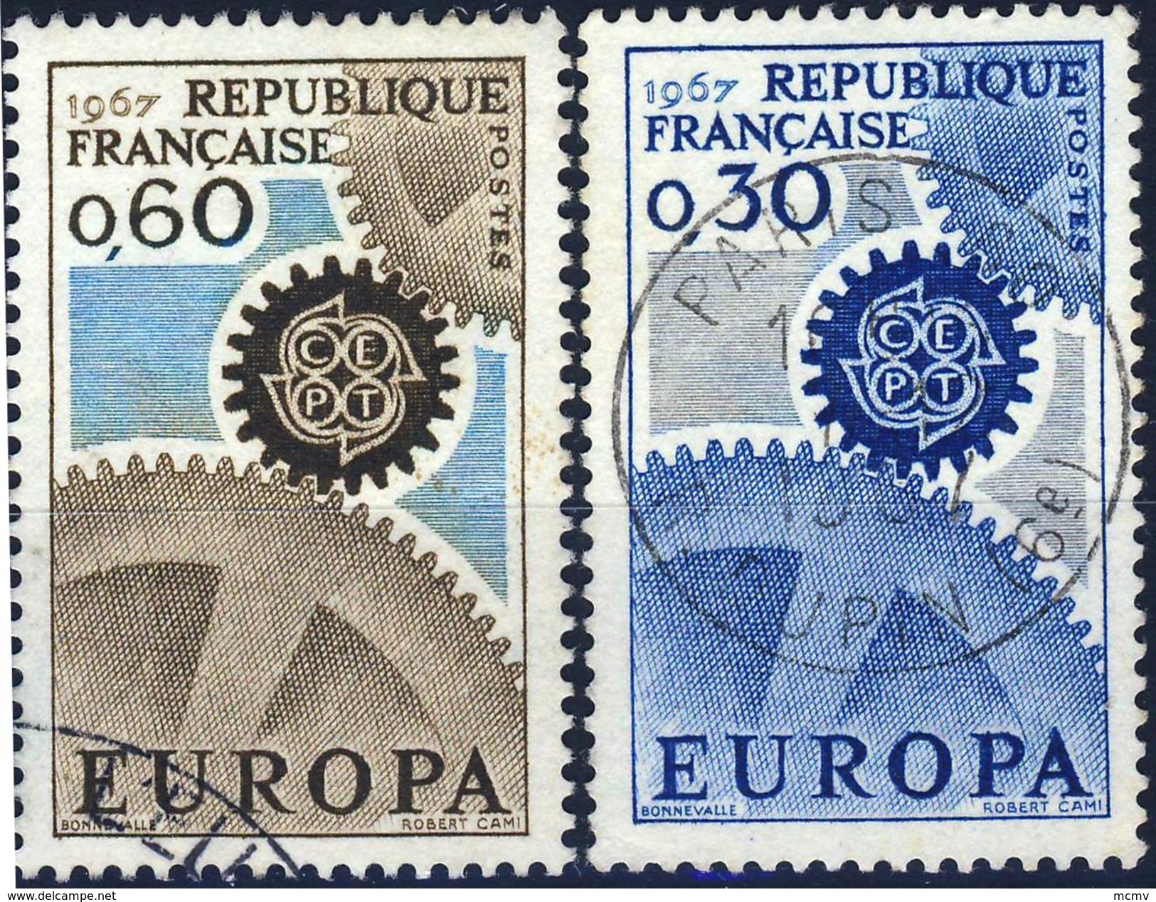 1521 + 1522 EUROPA   OBLITERE ANNEE 1967 - Used Stamps