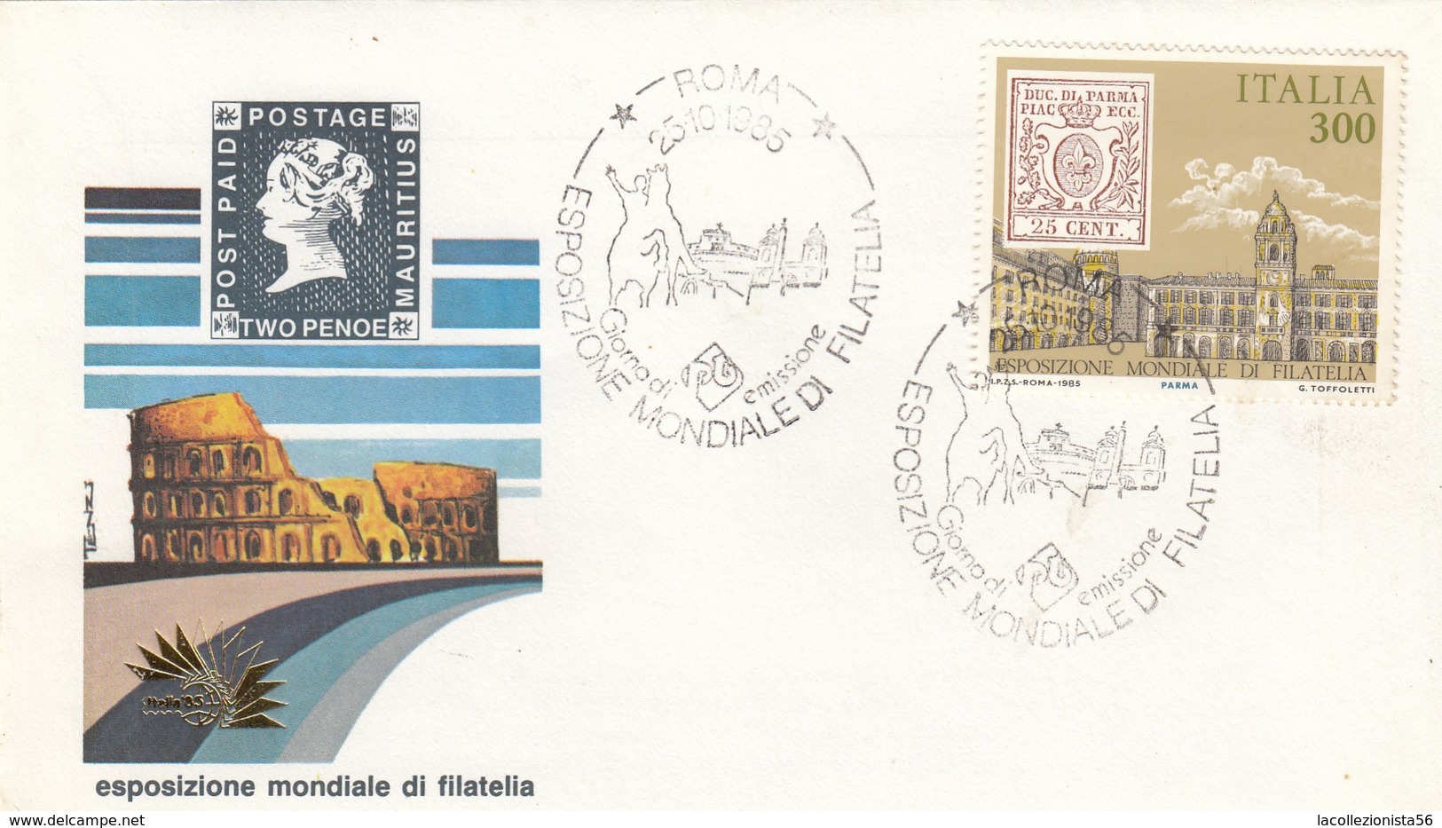 8531-GIRO ANNULLI SPECIALI EMESSI DALLE AMM. POSTALI ITALIA-S.MARINO-VATICANO- ESP. MONDIALE DI FILATELIA "ITALIA 85" - Altri & Non Classificati