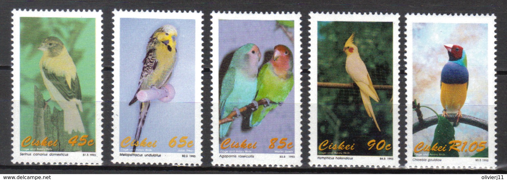 CISKEI Oiseaux  N° 232 à 236 Neufs** MNH Cote 9&euro; - Sonstige & Ohne Zuordnung