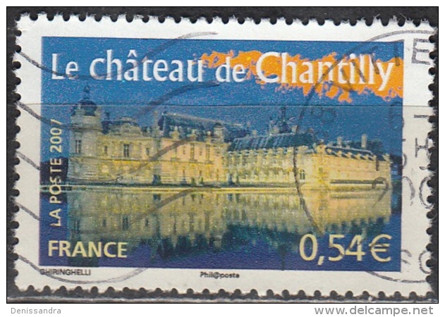 France 2007 Yvert 4018 O Cote (2012) 0.70 Euro Château De Chantilly Cachet Rond - Oblitérés