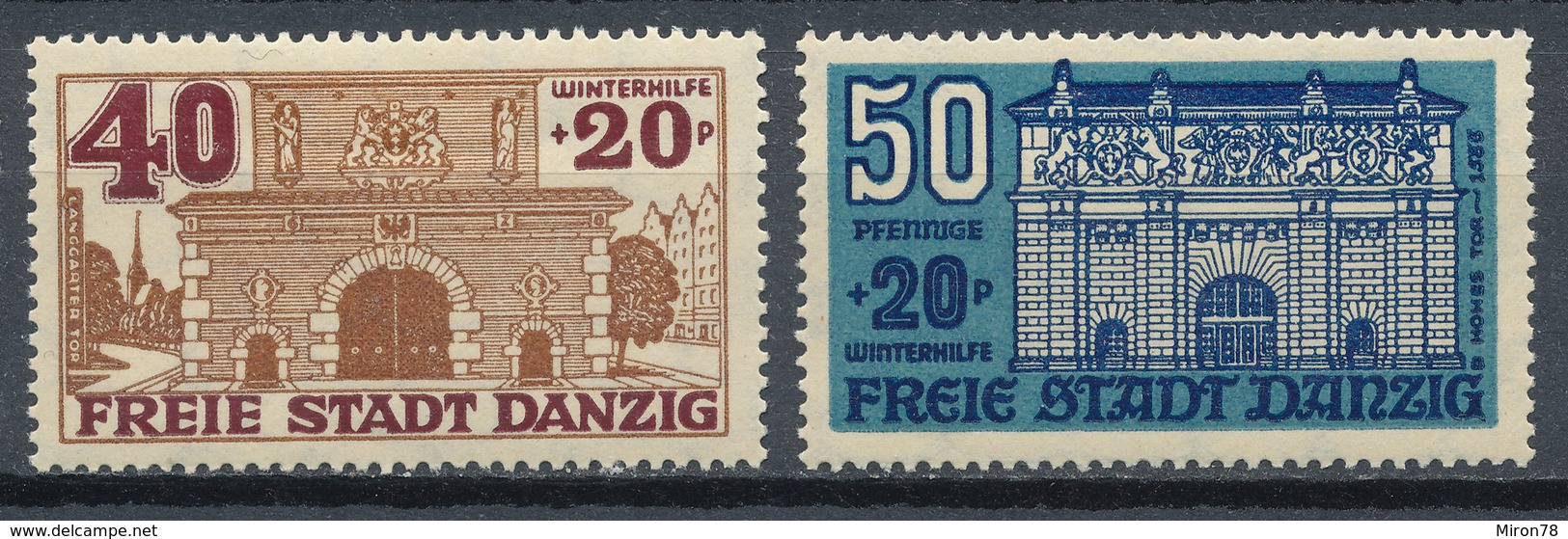 Stamps Danzig 1936 MLH - Ungebraucht