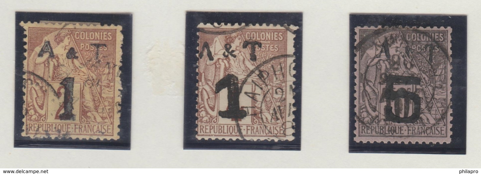 ANNAM ET TONKIN  YVERT N° 1+2+4  Used  Réf  7 C - Used Stamps