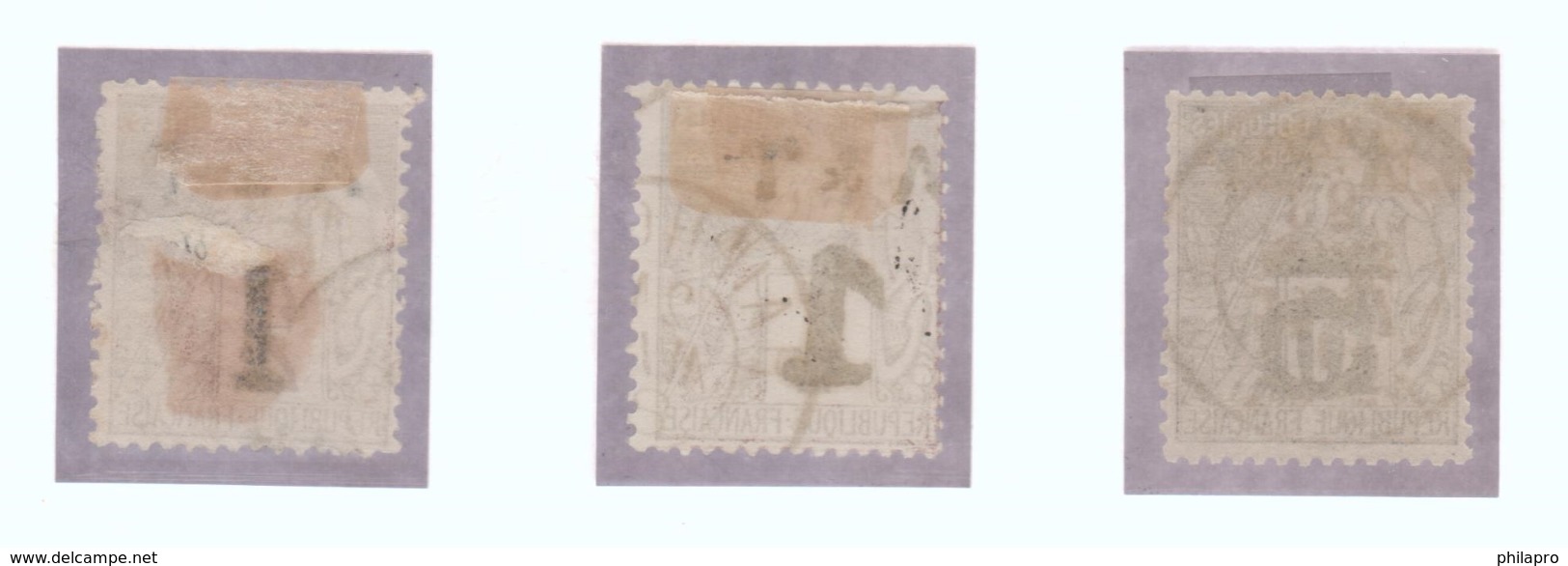 ANNAM ET TONKIN  YVERT N° 1+2+4  Used  Réf  7 C - Used Stamps