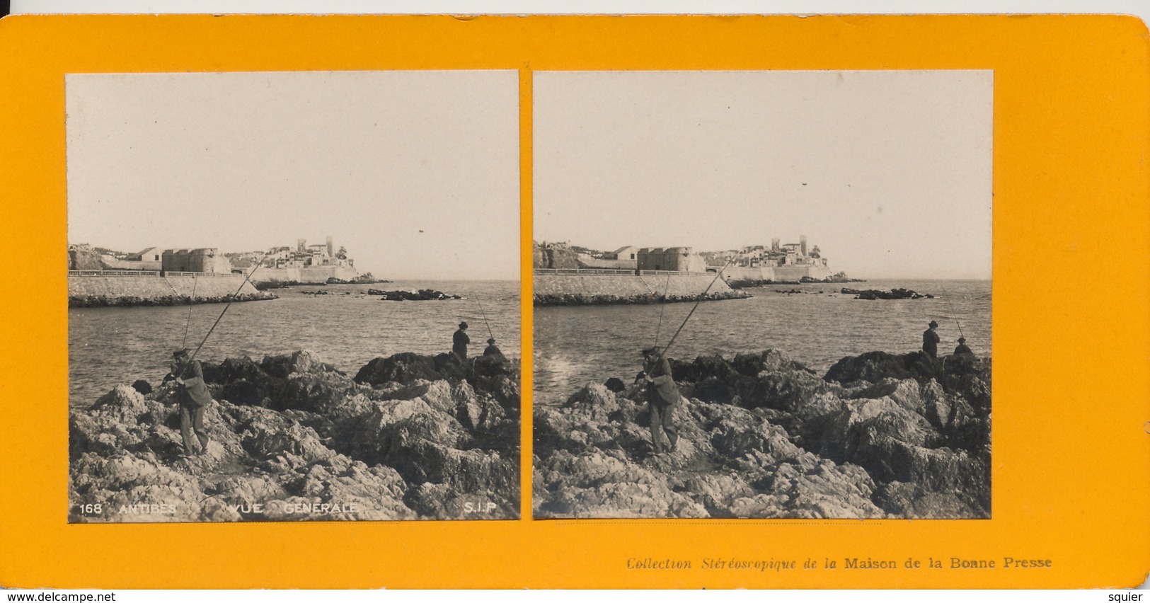 Antibes, Vue Generale,  Pecheurs, Maison De La Bonne Presse - Photos Stéréoscopiques