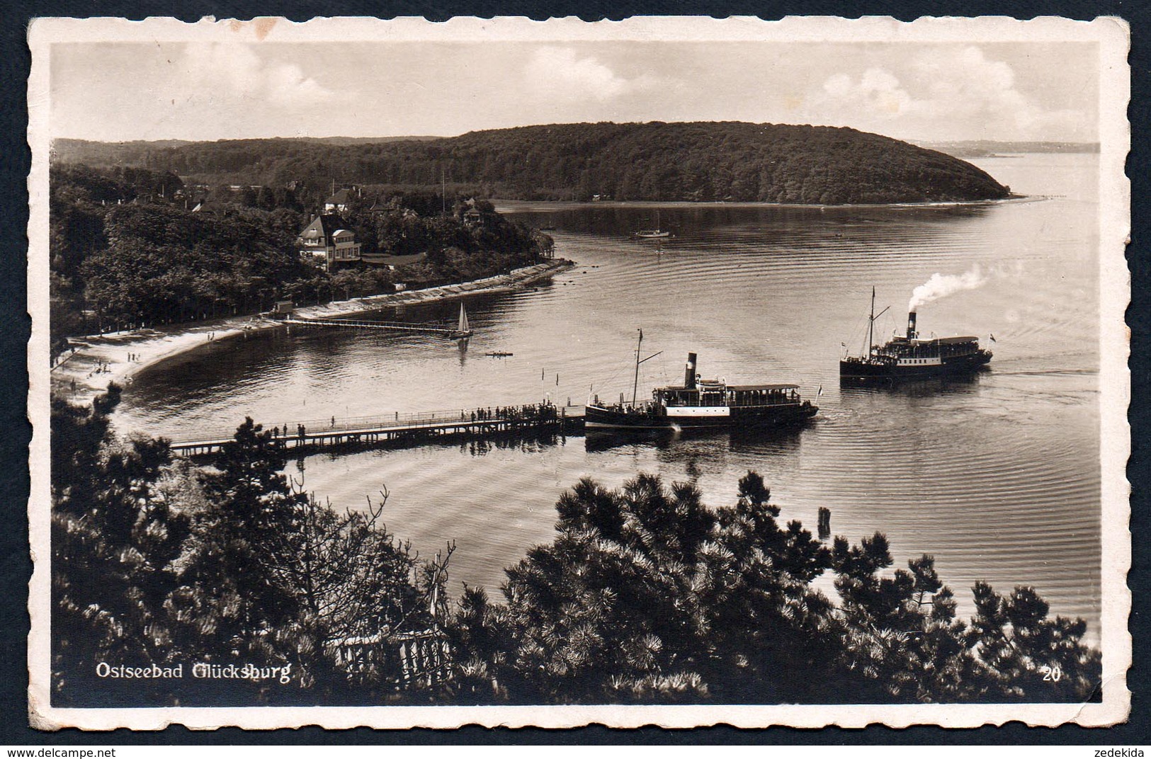 A4640 - Alte Foto Ansichtskarte - Glücksburg - Dampfer Anlagestelle - Thomsen - Gel 1935 - Glücksburg