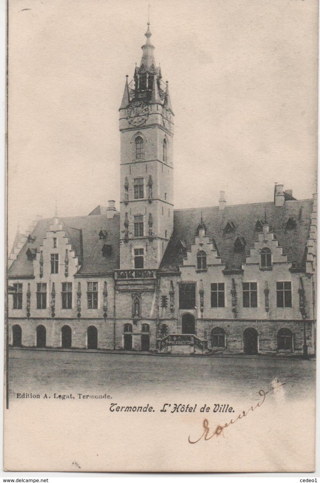 CERMONDE  L'HOTEL DE VILLE  EN 1904 - Dentergem