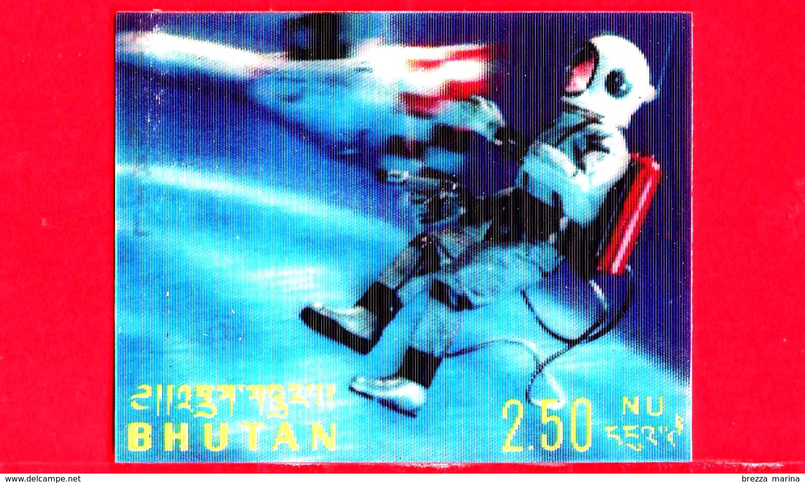 Nuovo - MNH - BHUTAN - 1967 - Esplorazione Dello Spazio - Luna - Astronauti - 2.50 - Tridimensionale -  3 D - Bhutan