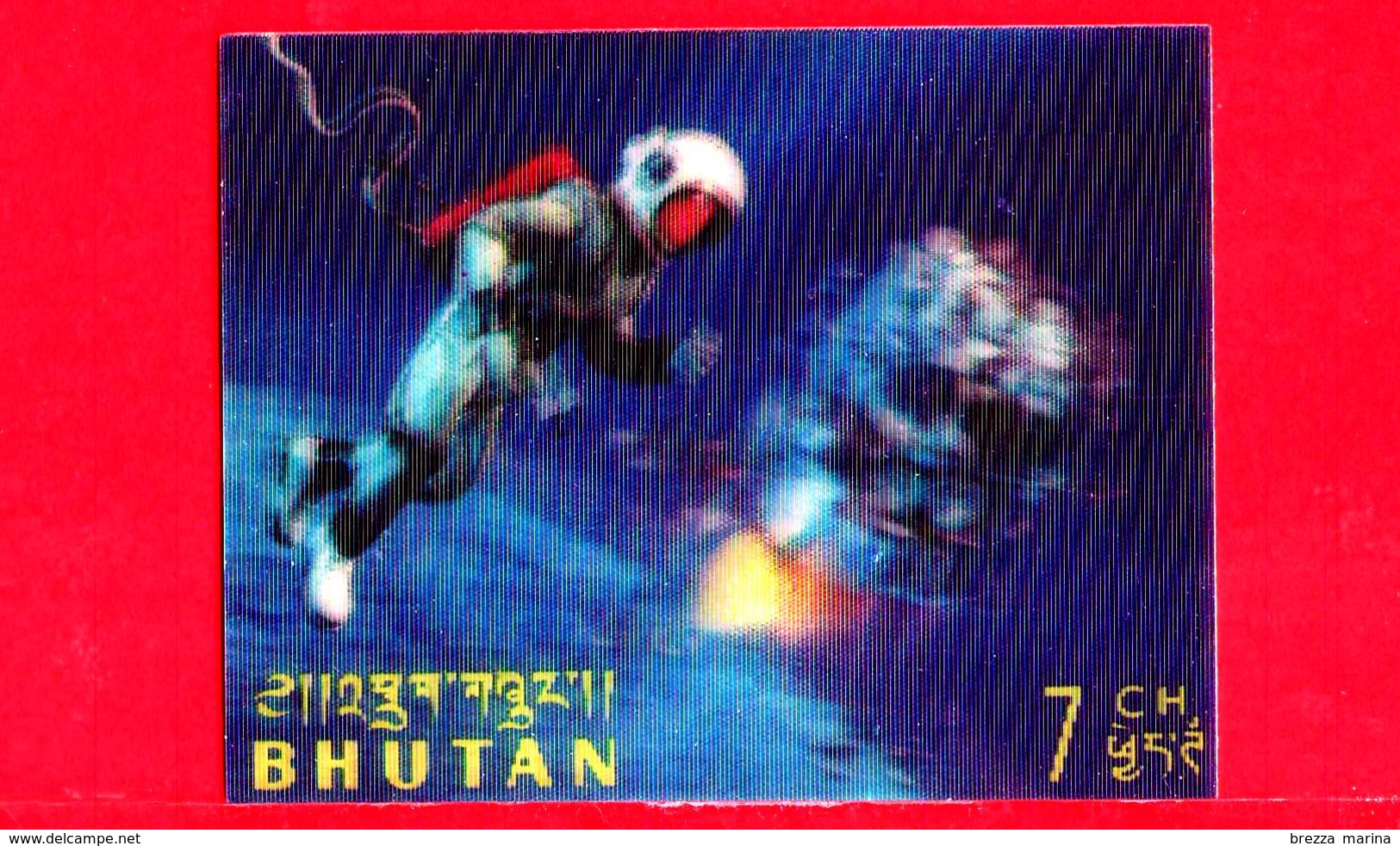 Nuovo - MNH - BHUTAN - 1967 - Esplorazione Dello Spazio - Luna - Astronauti - 7 - Tridimensionale -  3 D - Bhutan