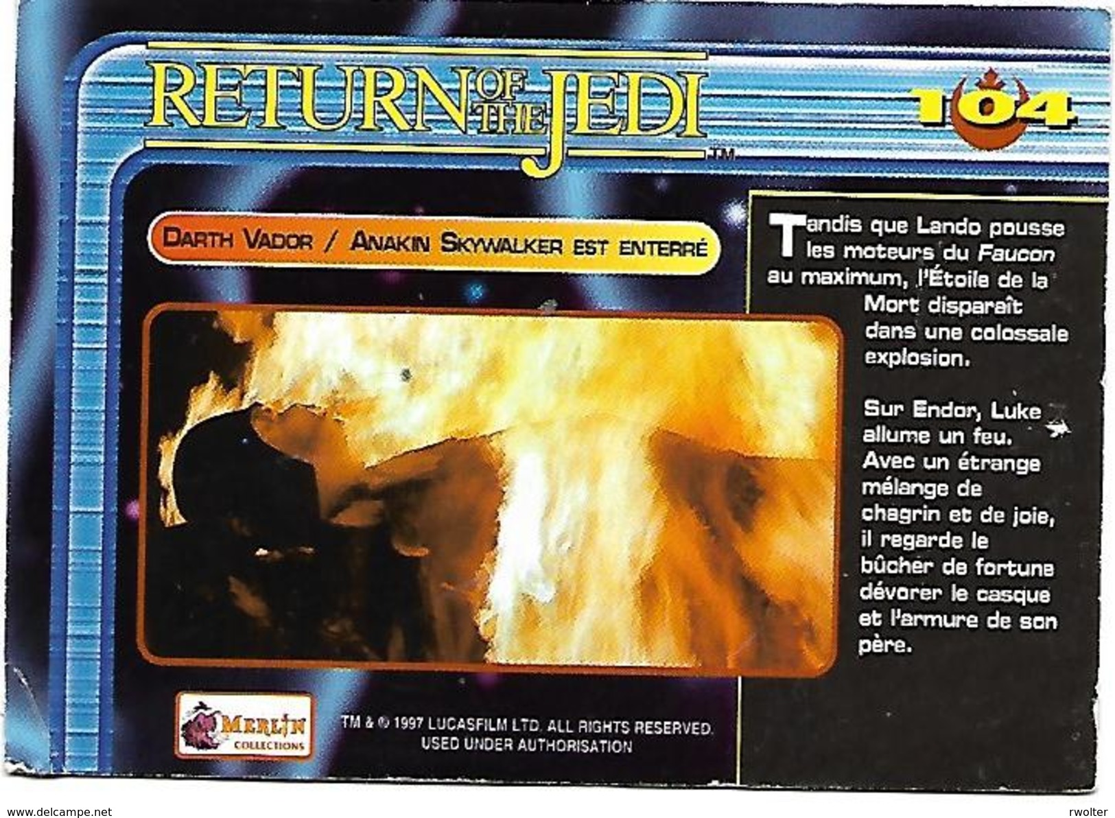 @ + Carte MERLIN - Star Wars Trilogy N°104 - Return Of The Jedi - Star Wars