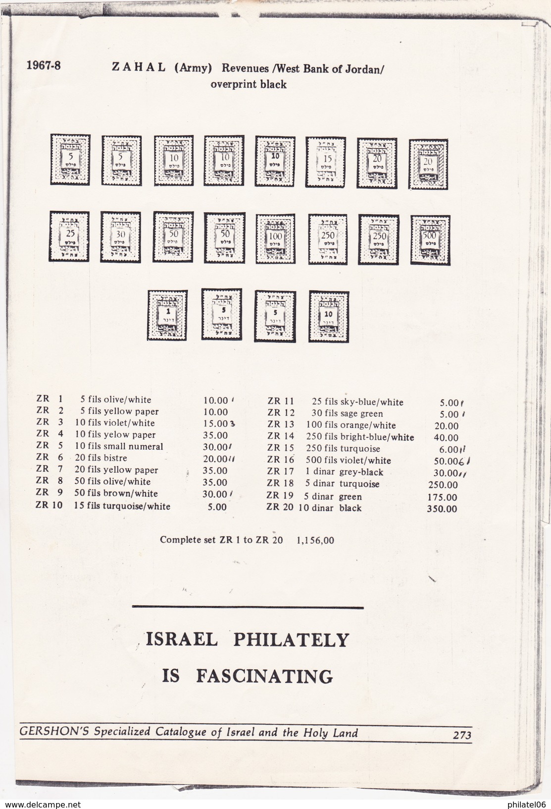 PALESTINE  ISRAEL  PRECURSEURS  FORTE COTE