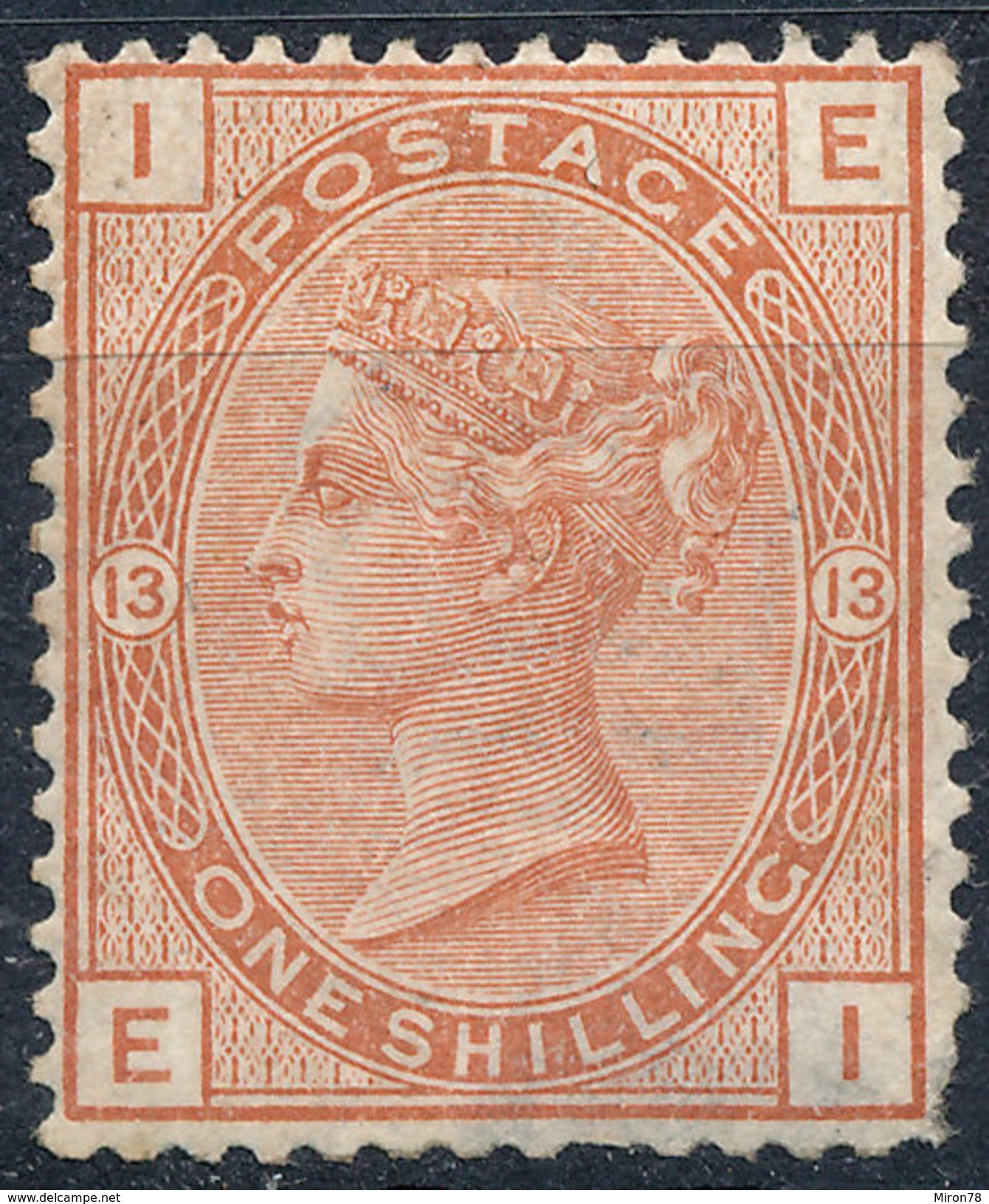 Stamp GB 1873  Queen Victoria 1sh Plate 13 Mint  Lot#2 - Neufs