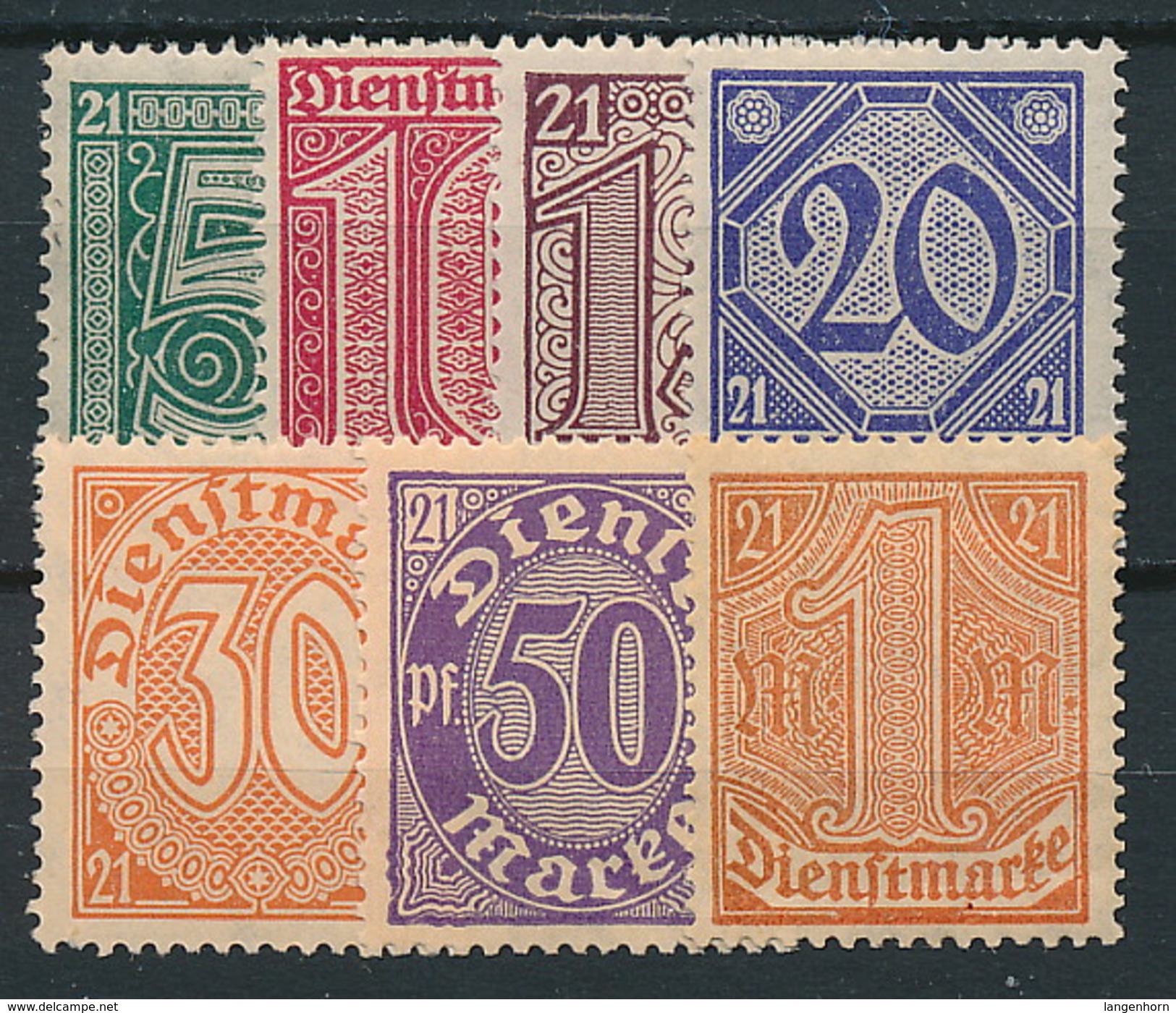 D. Reich Dienst. Nr. 16-22 ** ~ Michel 48,-- Euro - Officials