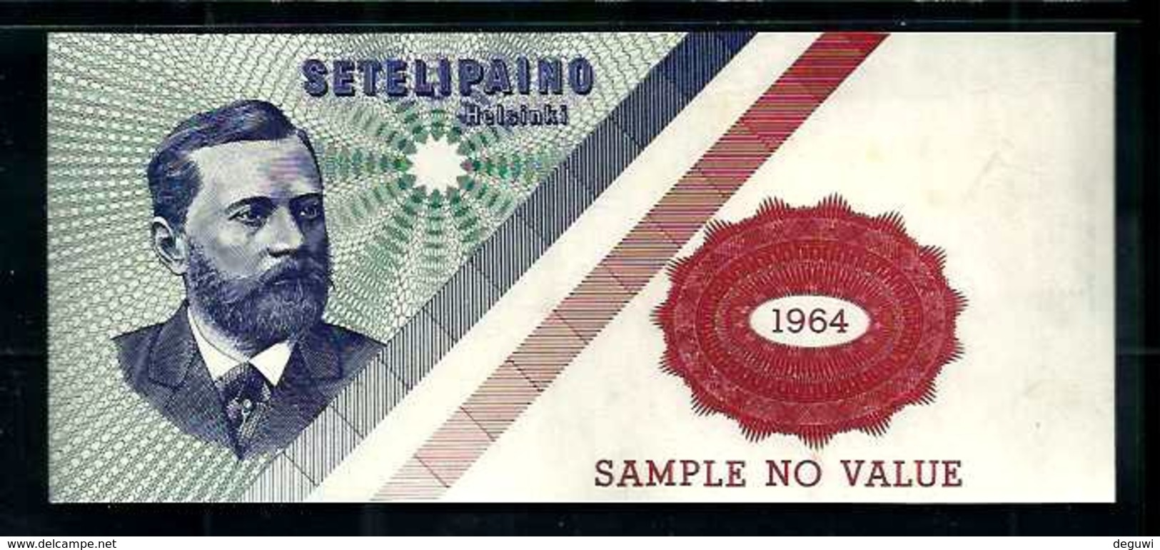 Werbenote,Test Note "CENTRAL BANK Of FINNLAND, Typ B Green", Promo Note, UNC-, Uniface - Other & Unclassified