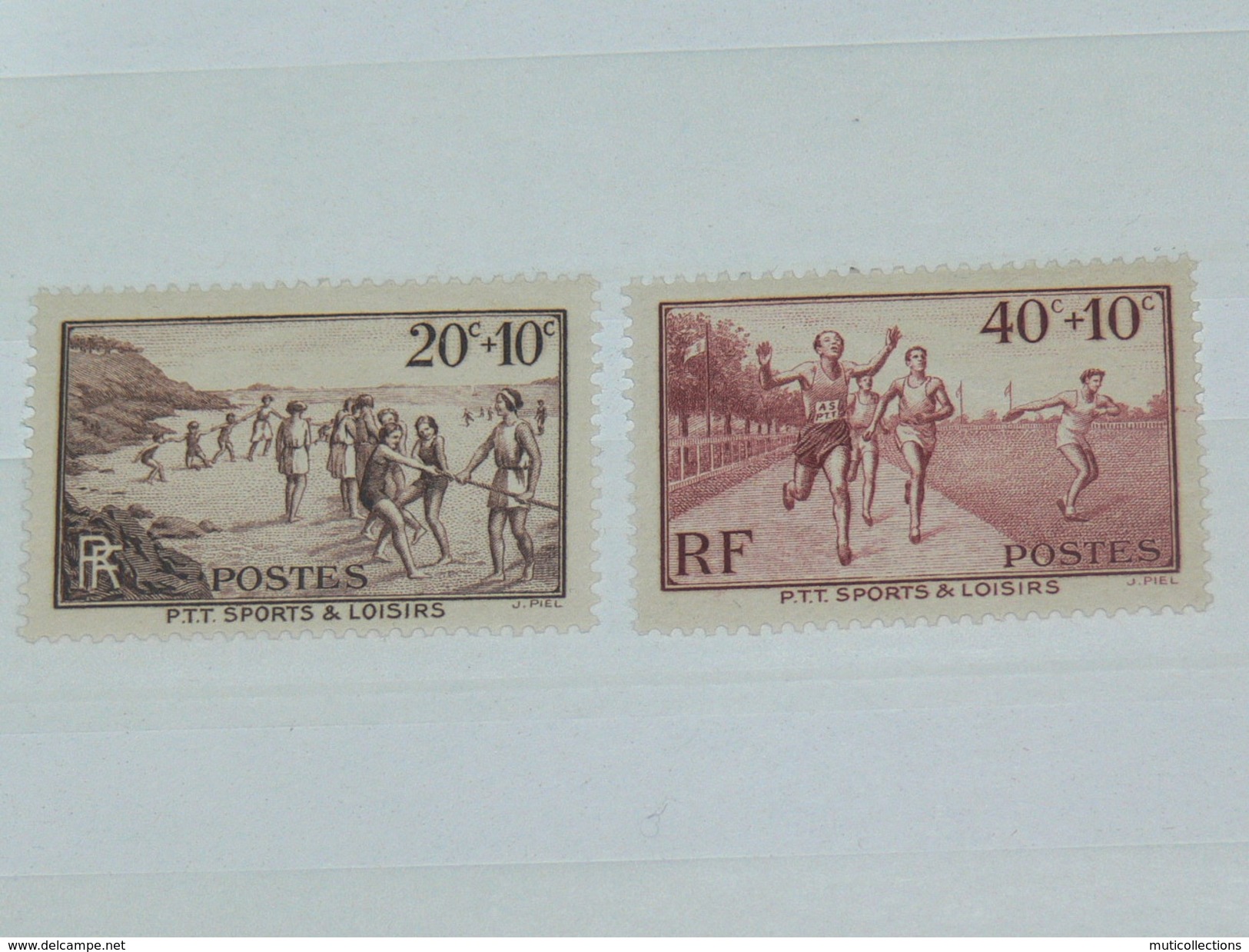 LOT N° 5 / 2 TIMBRES NEUFS SANS CHARNIERE  / TIMBRE 1900 A 1938 / COTE YT 10 EUROS - Neufs