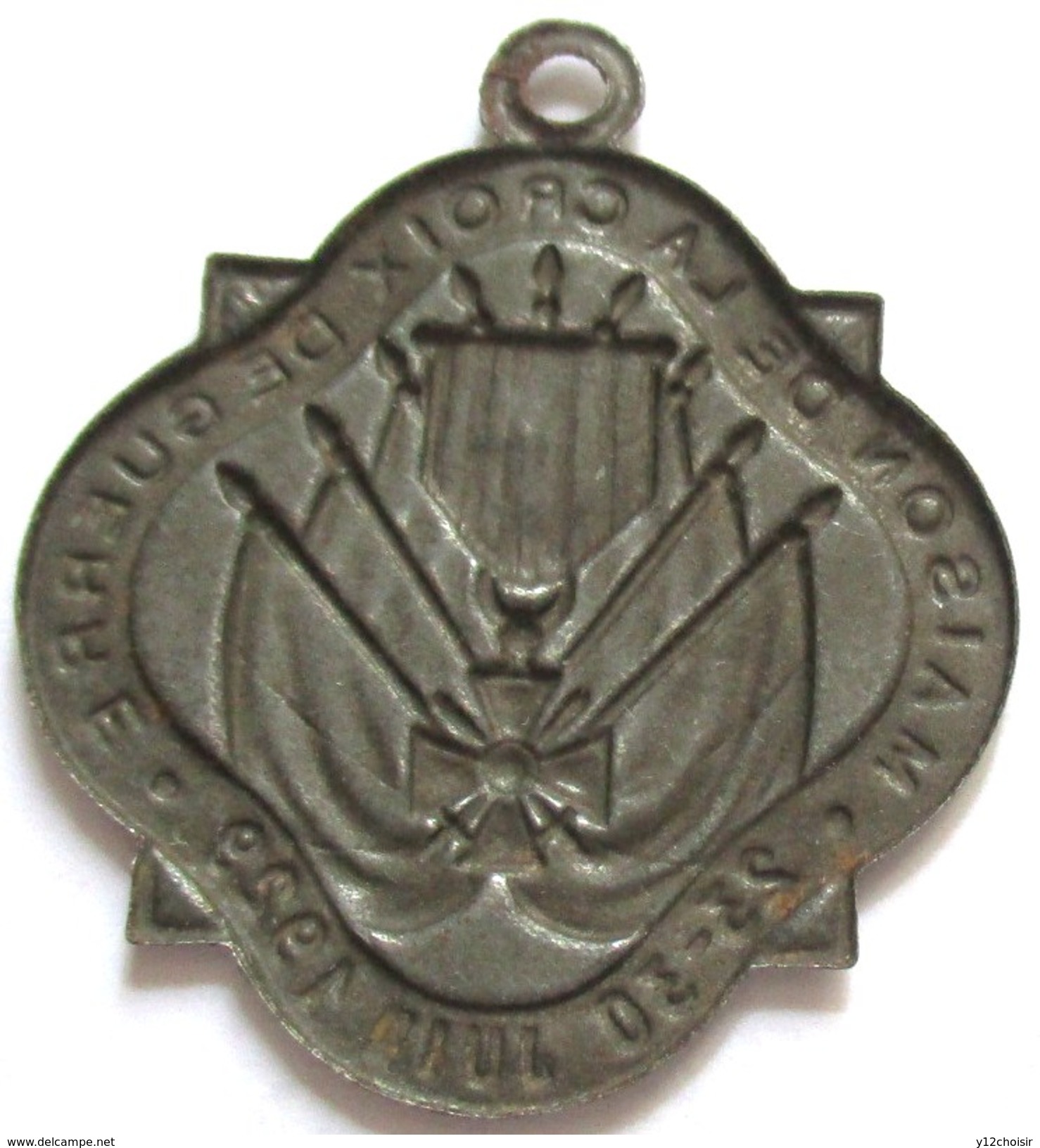 MEDAILLE PENDENTIF MAISON DE LA CROIX DE GUERRE 23 . 30 JUIN 1929 - Autres & Non Classés