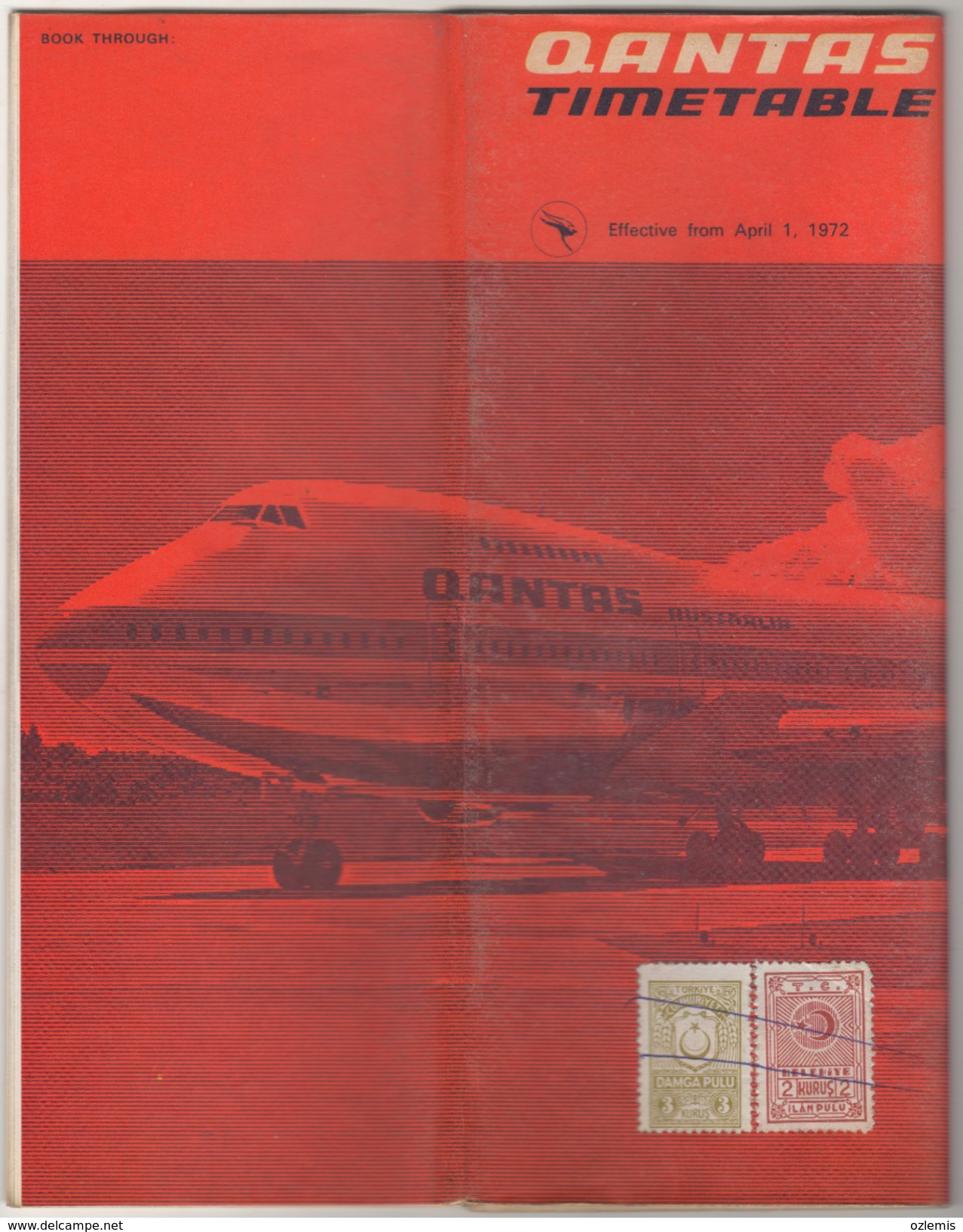 QUANTAS  TIMETABLE  33 PAGES 1972 - Inflight Magazines