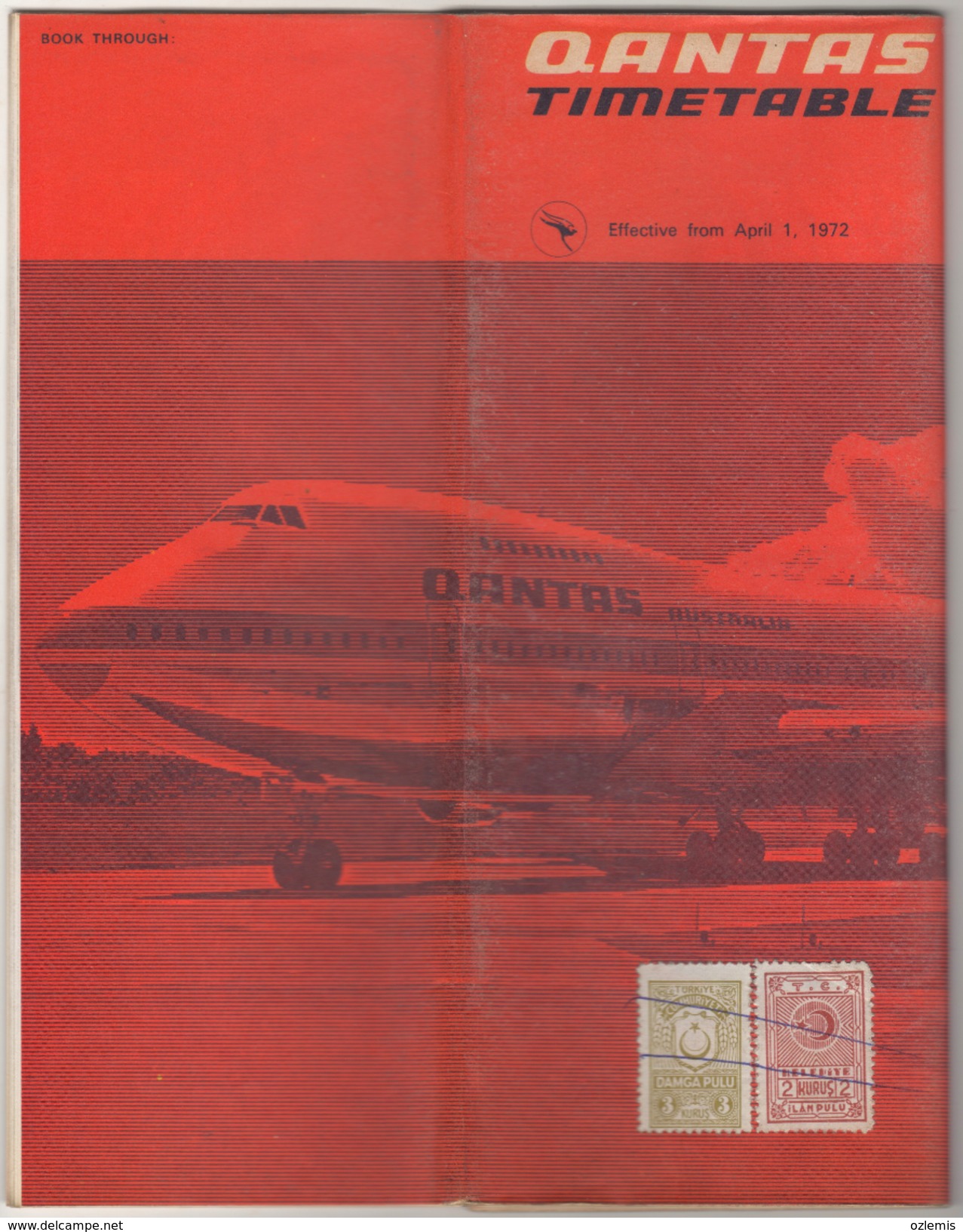 QUANTAS  TIMETABLE  33 PAGES 1972 - Riviste Di Bordo