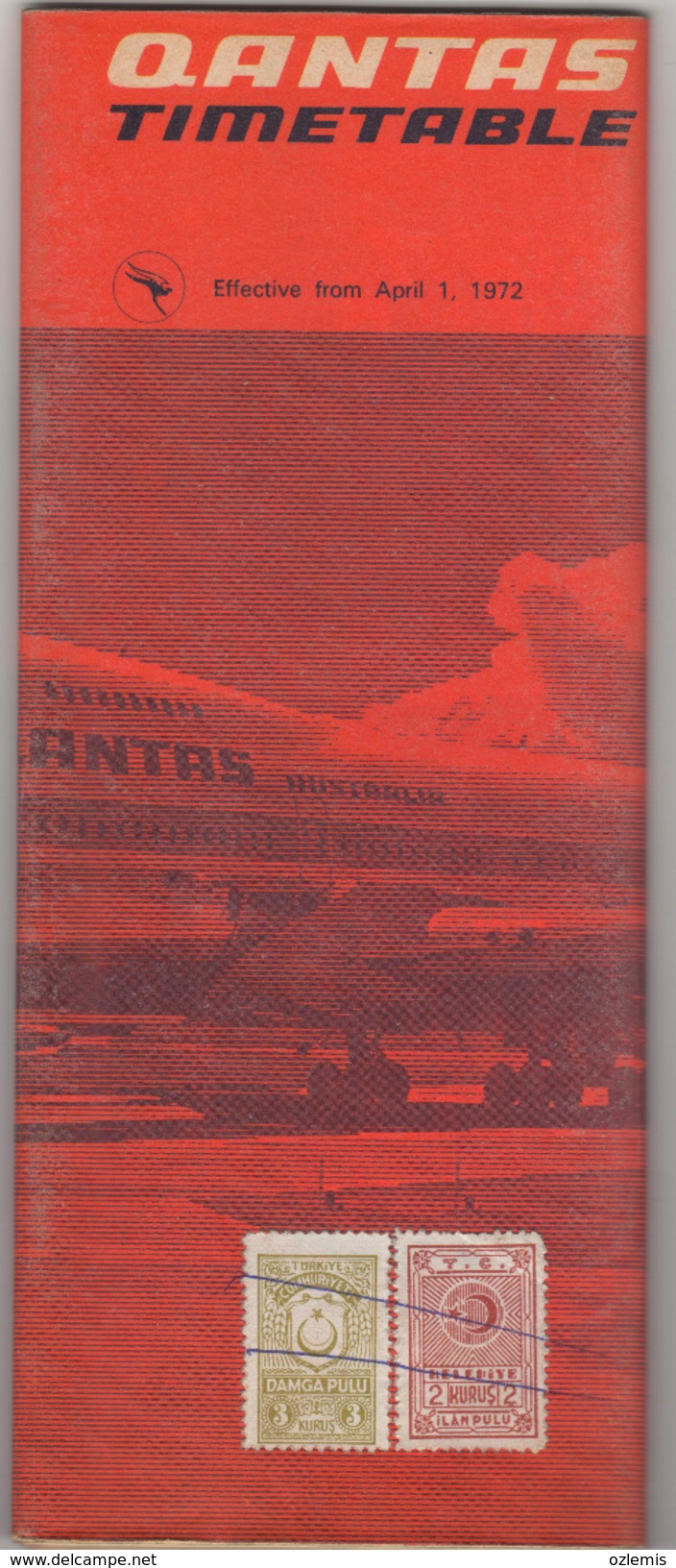 QUANTAS  TIMETABLE  33 PAGES 1972 - Magazines Inflight