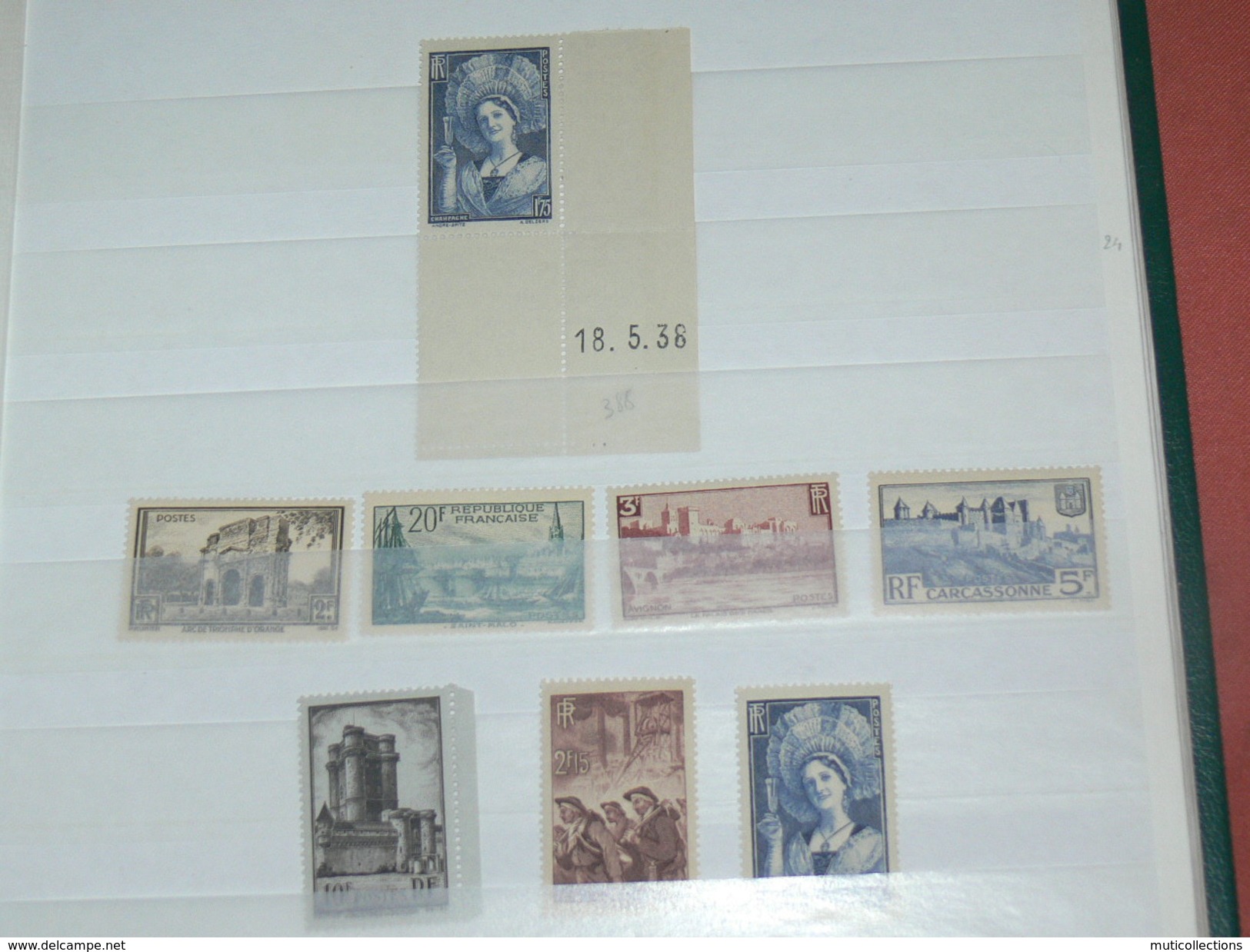 LOT N° 7 /  8  TIMBRES NEUFS SANS CHARNIERE  / TIMBRE 1900 A 1938 / COTE YT  157 EUROS - Ongebruikt