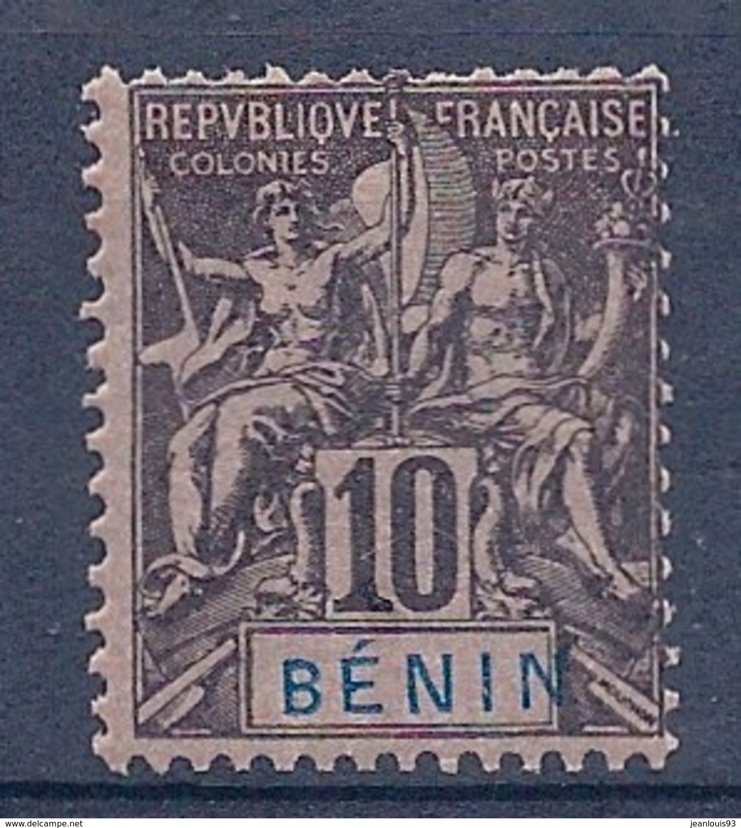 BENIN - 37  10C NOIR TYPE GROUPE NEUF* MLH - Ungebraucht