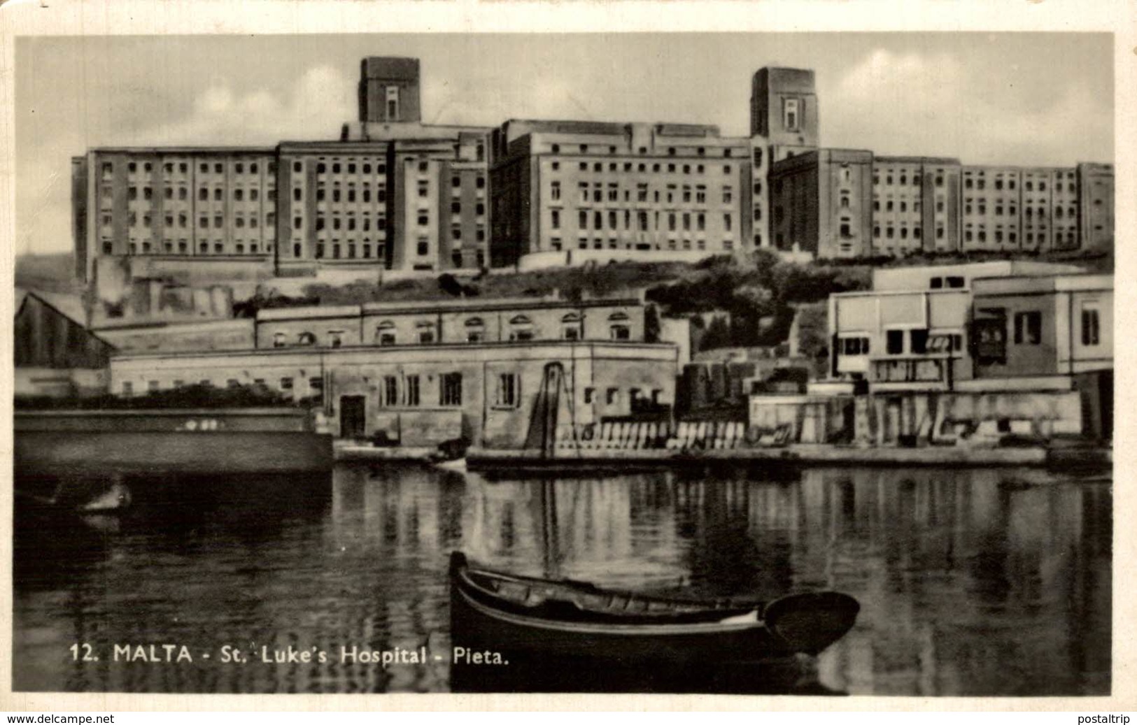 REAL PHOTO POSTCARD MALTA MALTA ST LUKE´S HOSPITAL PIETA - Malta