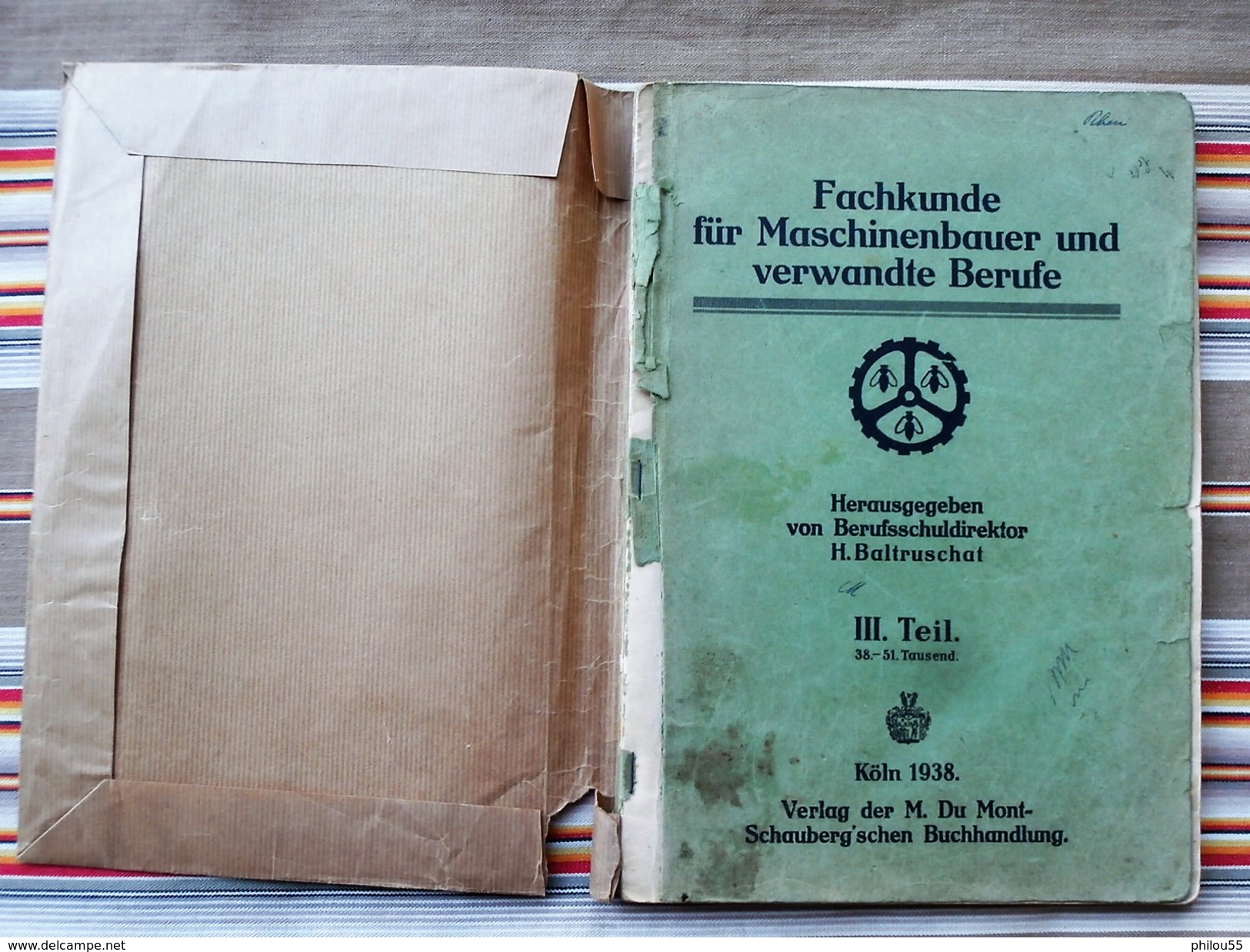 KOLN 1938  FACHKUNDE FUR MASCHINENBAUER UND VERWANDTE BERUFE Gare Train - Transporte