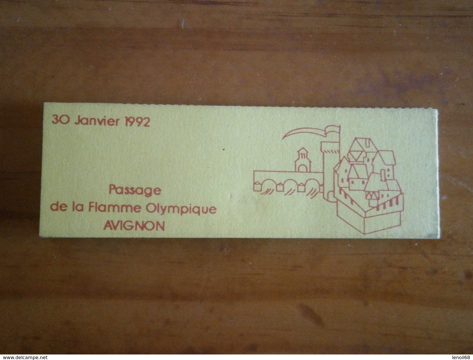 Carnet Publicitaire Claire BLANC Ouvert Jeux Olympiques Albertville 92 Passage De La Flamme Olympique à Avignon 30.01.92 - Otros & Sin Clasificación