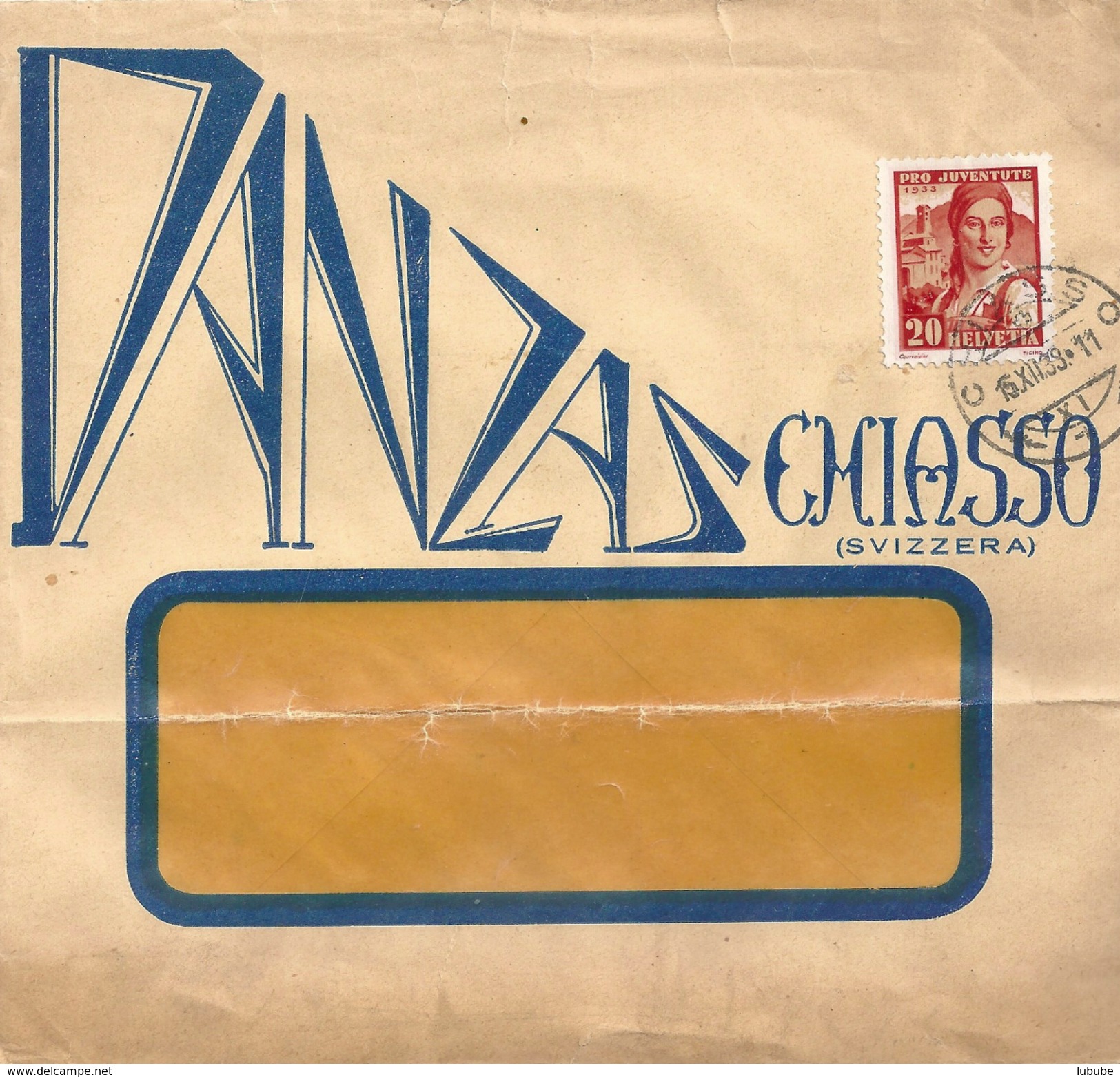 Motiv Brief  "Danzas, Chiasso"          1933 - Briefe U. Dokumente