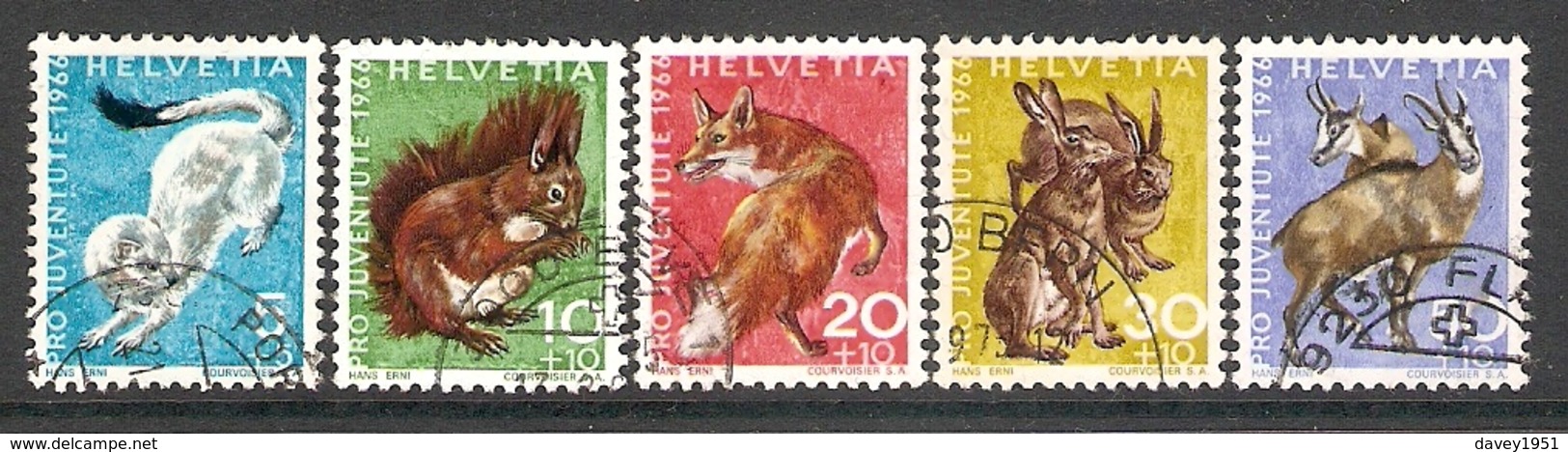 004546 Switzerland Pro Juventute 1966 Set FU - Used Stamps