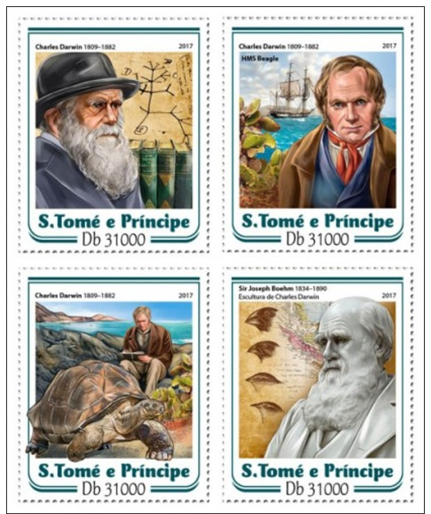 Z08 ST17213a Sao Tome And Principe 2017 Charles Darwin MNH ** Postfrisch - Djibouti (1977-...)