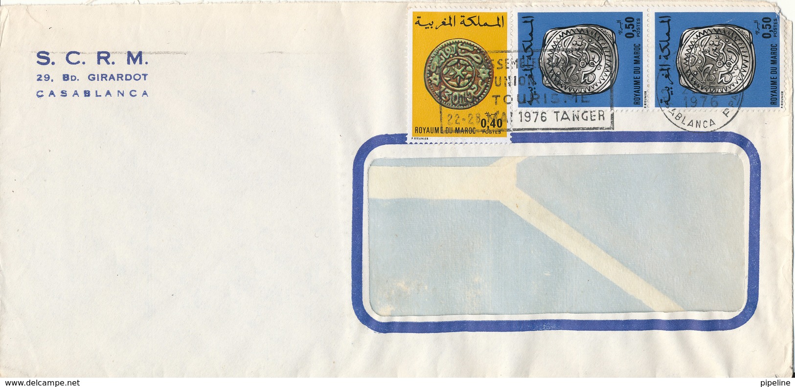 Morocco Cover Sent To Denmark Casablanca 25-5-1976 - Maroc (1956-...)