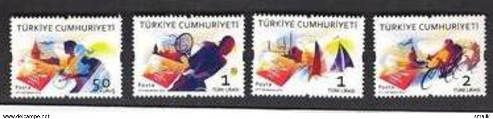 TURKEY 2012 MNH - Istanbul European Capital Of Sports, Tennis, Cycling, Complete Set 4v. - Unused Stamps