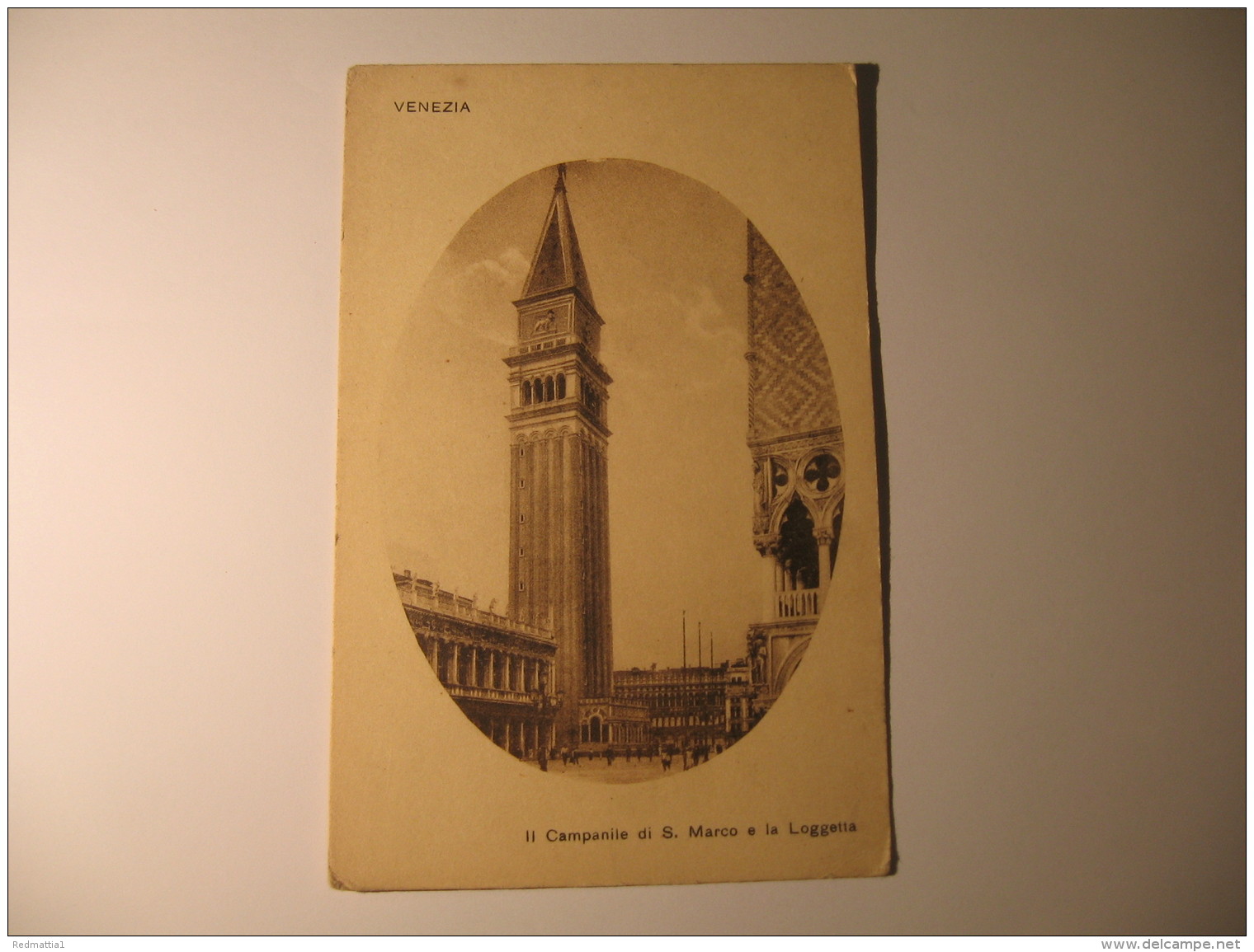 CARTOLINA FORMATO PICCOLO -   VENEZIA  IL CAMPANILE DI S MARCO E LA LOGGETTA    - B 2155 - Venezia