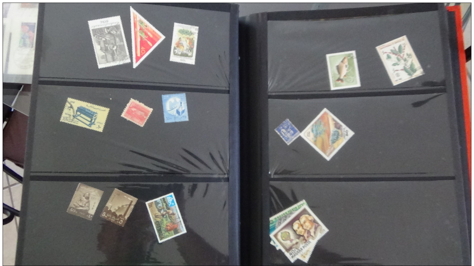 C Gros carton  lot variétés (1800euros) + 2 bandes ND + timbres France ** + obl + Chine + classeurs + albums timbres obl