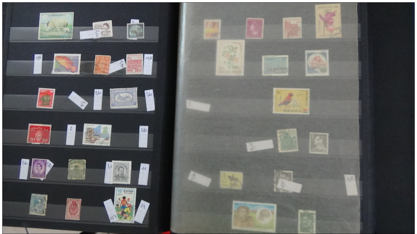 C Gros carton  lot variétés (1800euros) + 2 bandes ND + timbres France ** + obl + Chine + classeurs + albums timbres obl