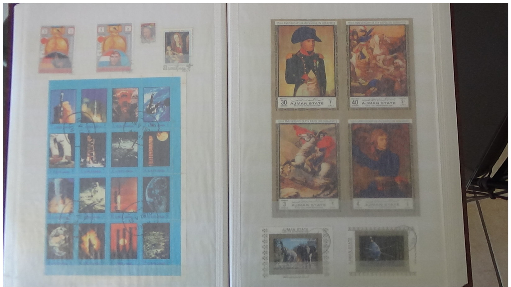 C Gros carton  lot variétés (1800euros) + 2 bandes ND + timbres France ** + obl + Chine + classeurs + albums timbres obl