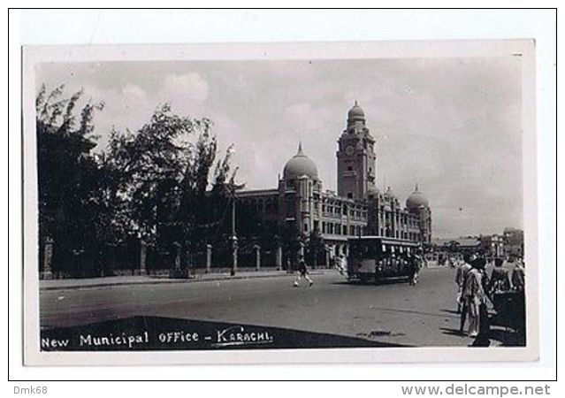 PAKISTAN - KARACHI - NEW MUNICIPAL OFFICE - RPPC POSTCARD 1920s/30s ( 1535 ) - Altri & Non Classificati